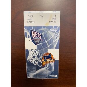 NBA 2006 New Jersey Nets vs Golden State Warriors Ticket Stub Game 18